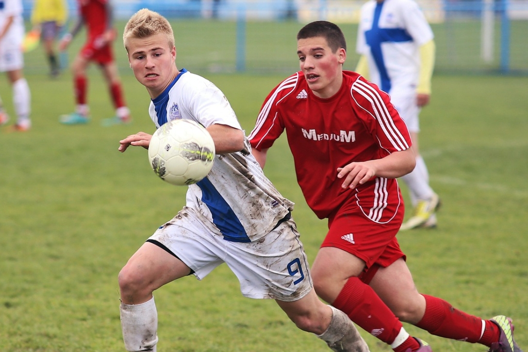 playing football